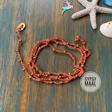 Beads Wrap Band (Peach)